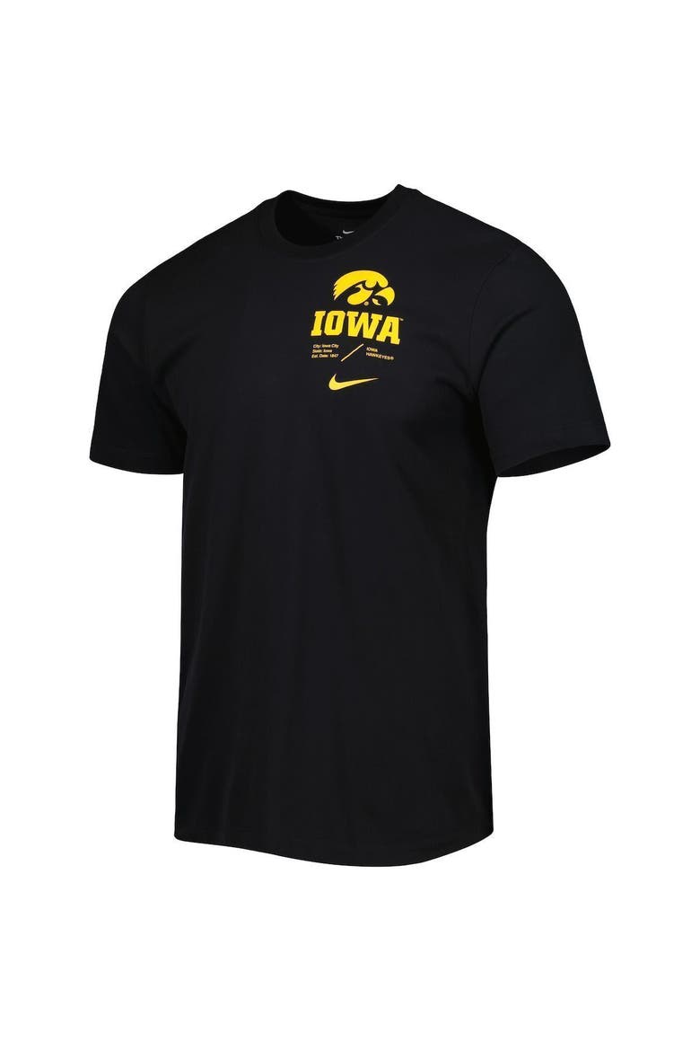 Men's Nike Black Iowa Hawkeyes Team Practice Performance T-Shirt, Alternate, color, Black