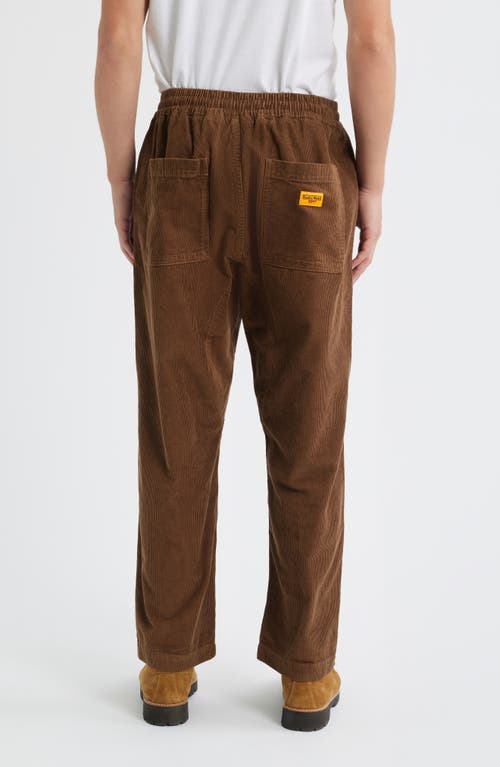 Service Works Organic Cotton Corduroy Drawstring Chef Pants In Brown