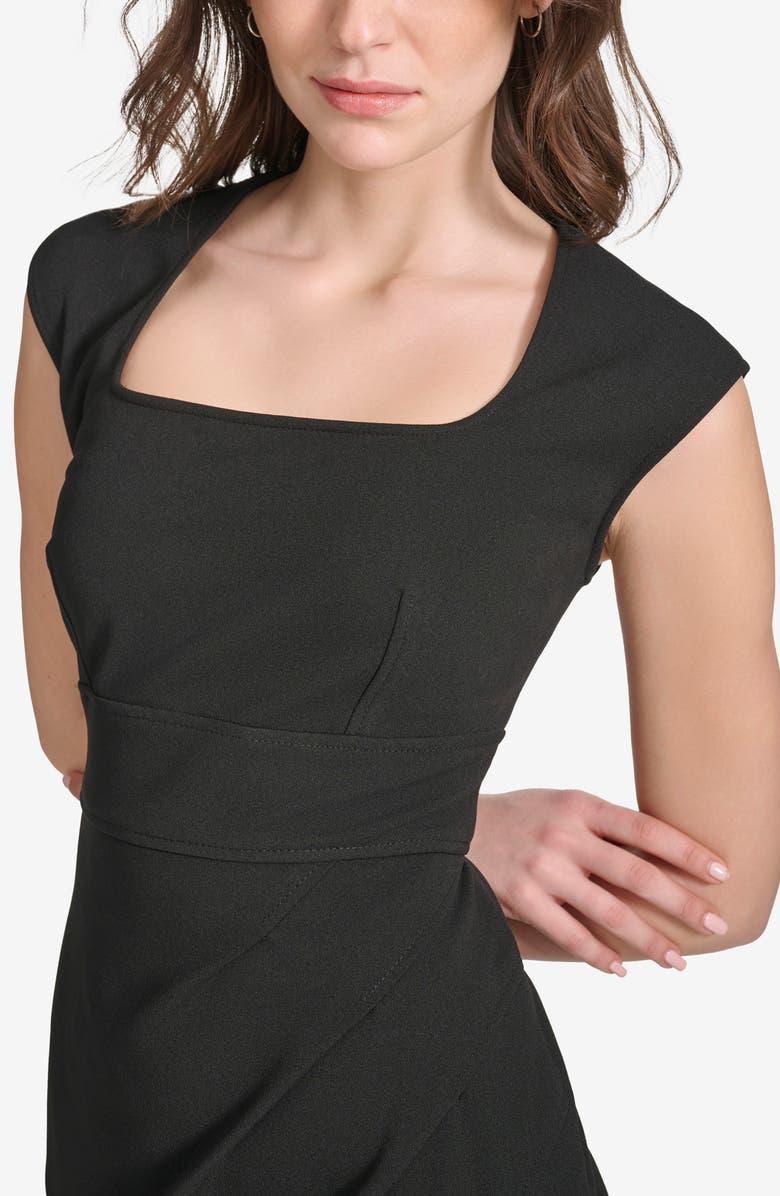 Calvin Klein Sleeveless Tulip Hem Sheath Dress, Alternate, color, Black