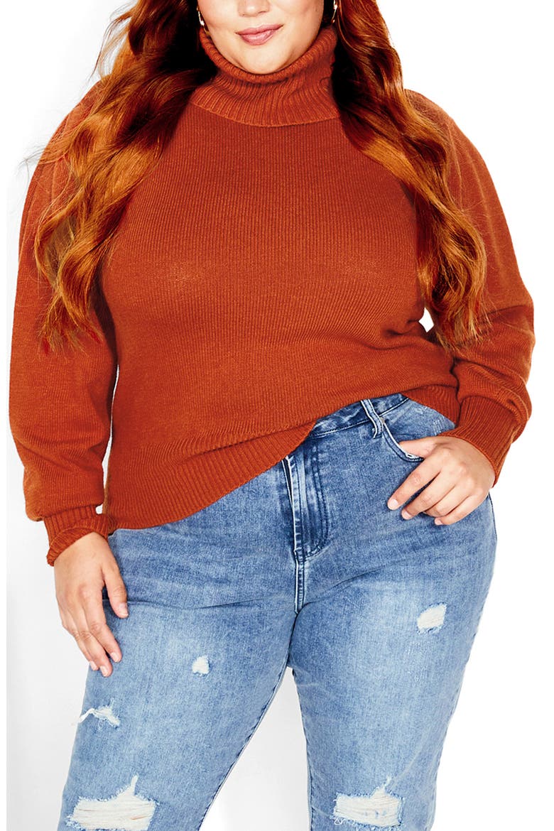 Softly Sweet Turtleneck Sweater, Main, color, TOFFEE