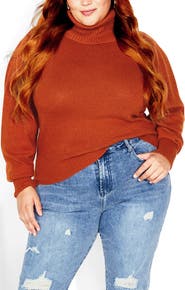 City Chic Softly Sweet Turtleneck Sweater