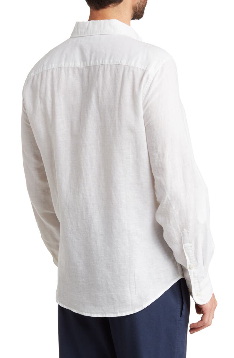 Perry Ellis Double Pocket Roll Sleeve Dress Shirt, Alternate, color, 