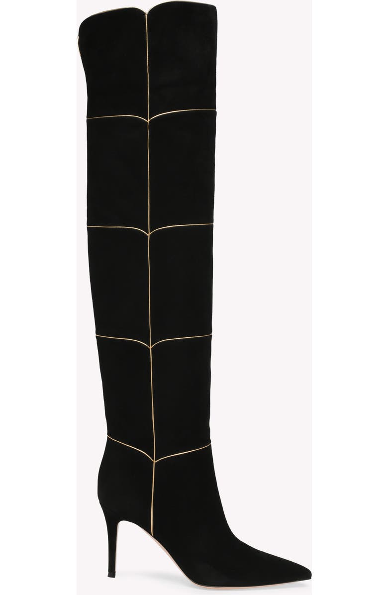 Gianvito Rossi Clarice Boots, Main, color, Black Calf