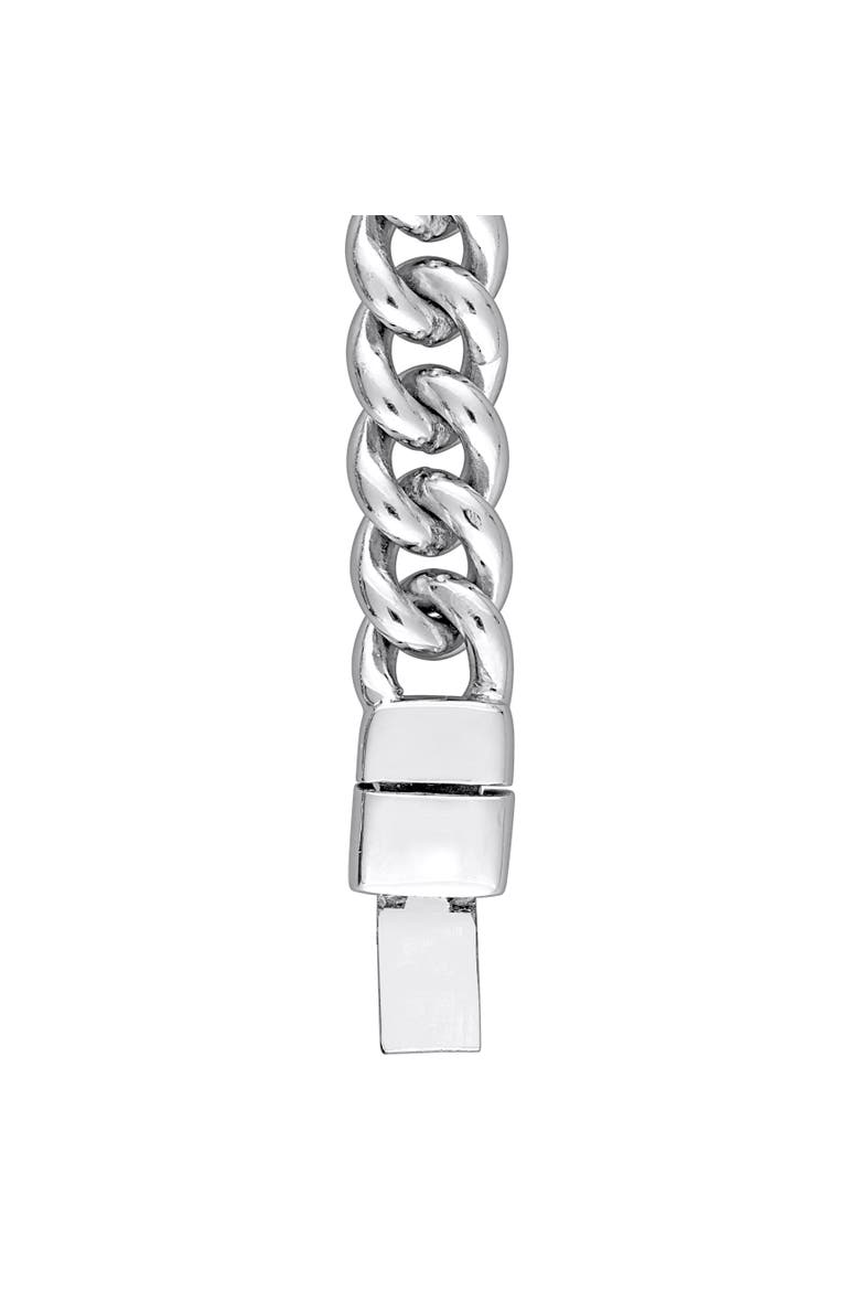Diamond Crossover Motif Curb-Link Chain Bracelet, Alternate, color, Diamond