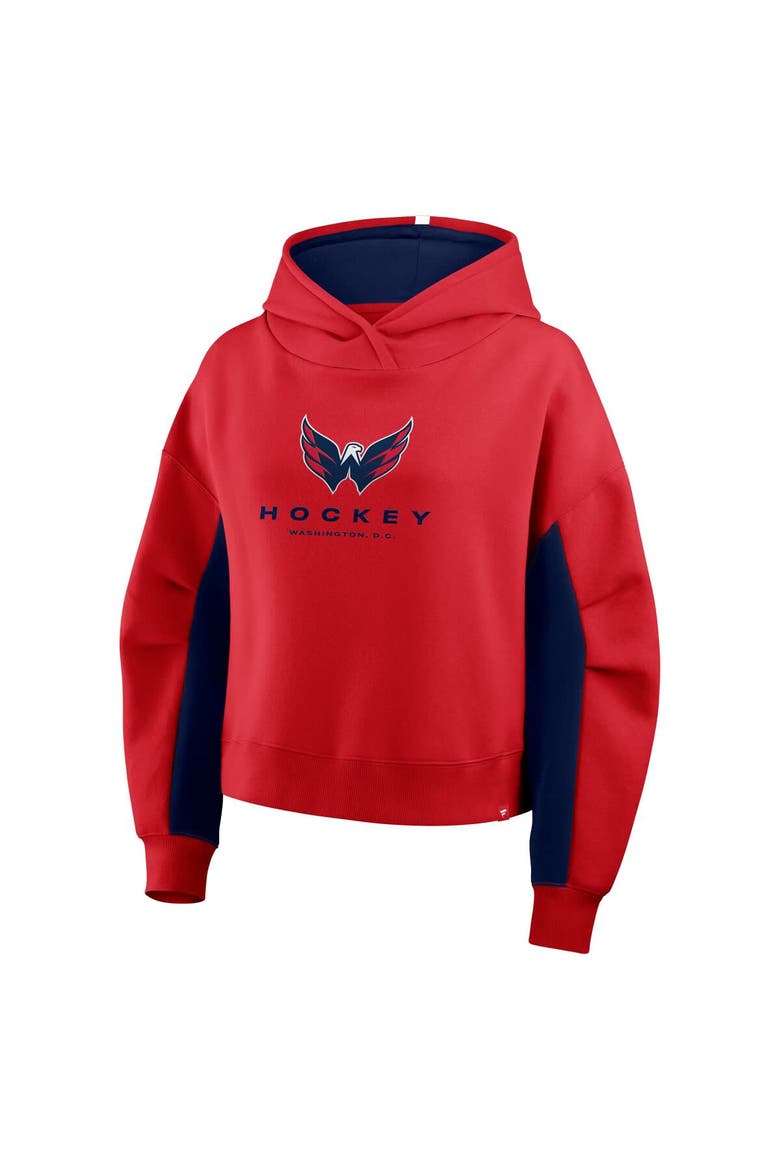Women's Fanatics Red Washington Capitals Back Check Boxy Hoodie, Alternate, color, Red