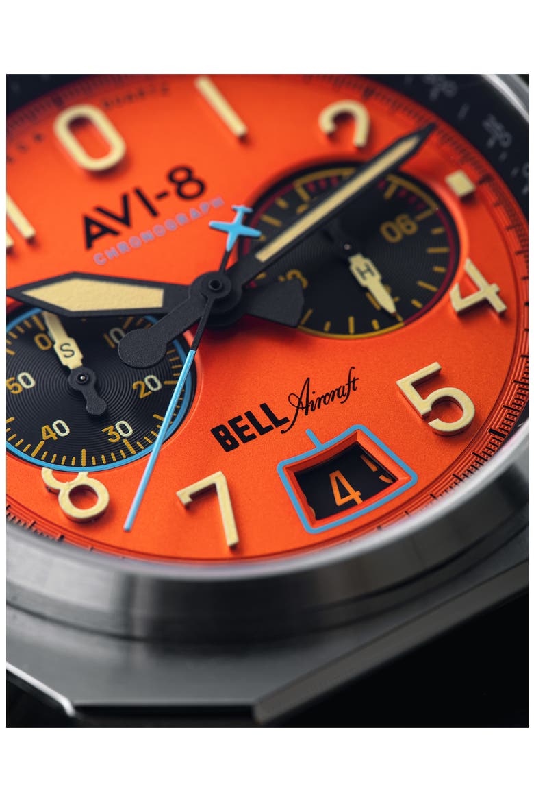 Bell X-1 Machbuster Chronograph Watch, 41mm, Alternate, color, ORANGE