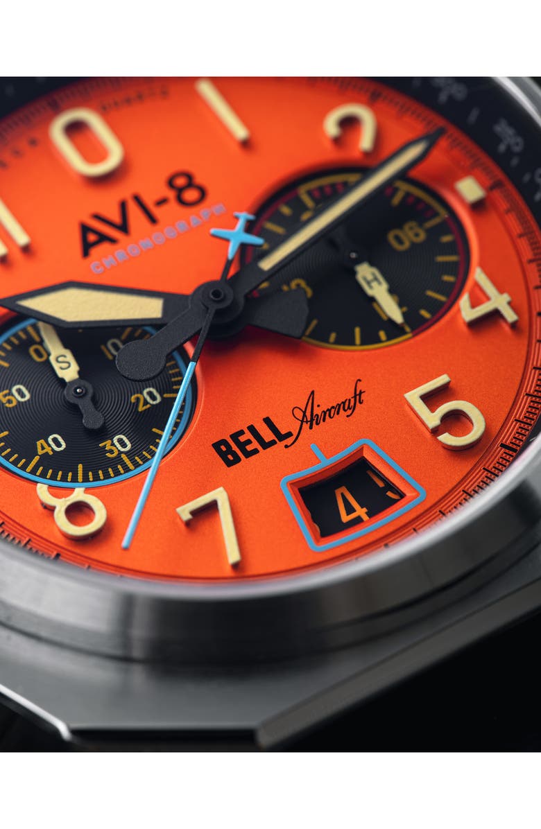 AVI-8 Bell X-1 Machbuster Chronograph Watch, 41mm, Alternate, color, Orange