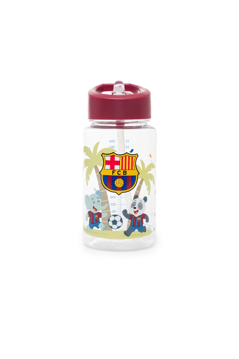 Barcelona Kiddie Water Bottle for Little Soccer Fans, Main, color, Red Multi
