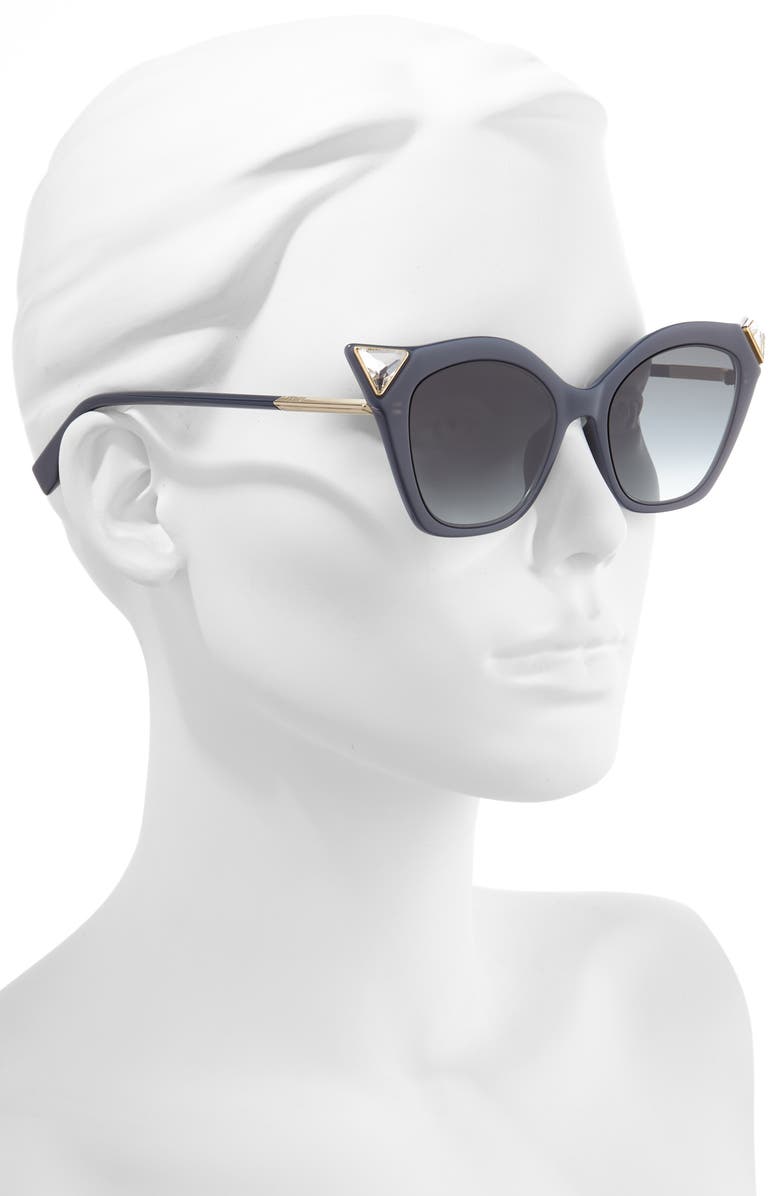 Fendi 52mm Gradient Cat Eye Sunglasses, Alternate, color,