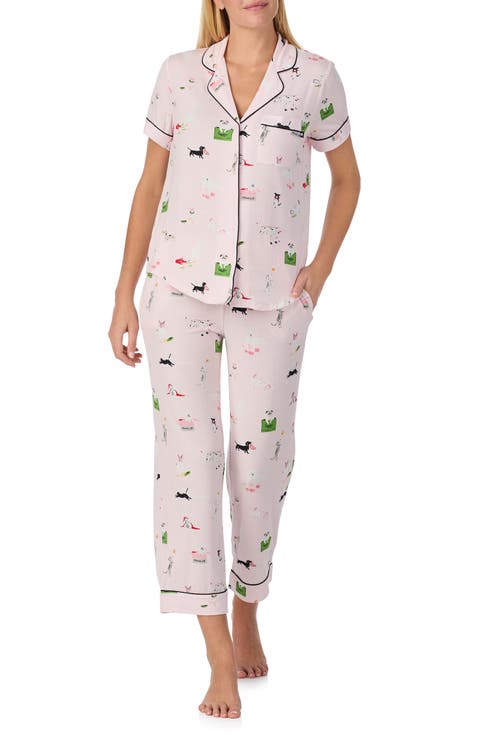 print crop pajamas