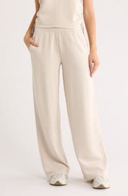 Z by Zella Whisper Knit High Waist Wide Leg Pants