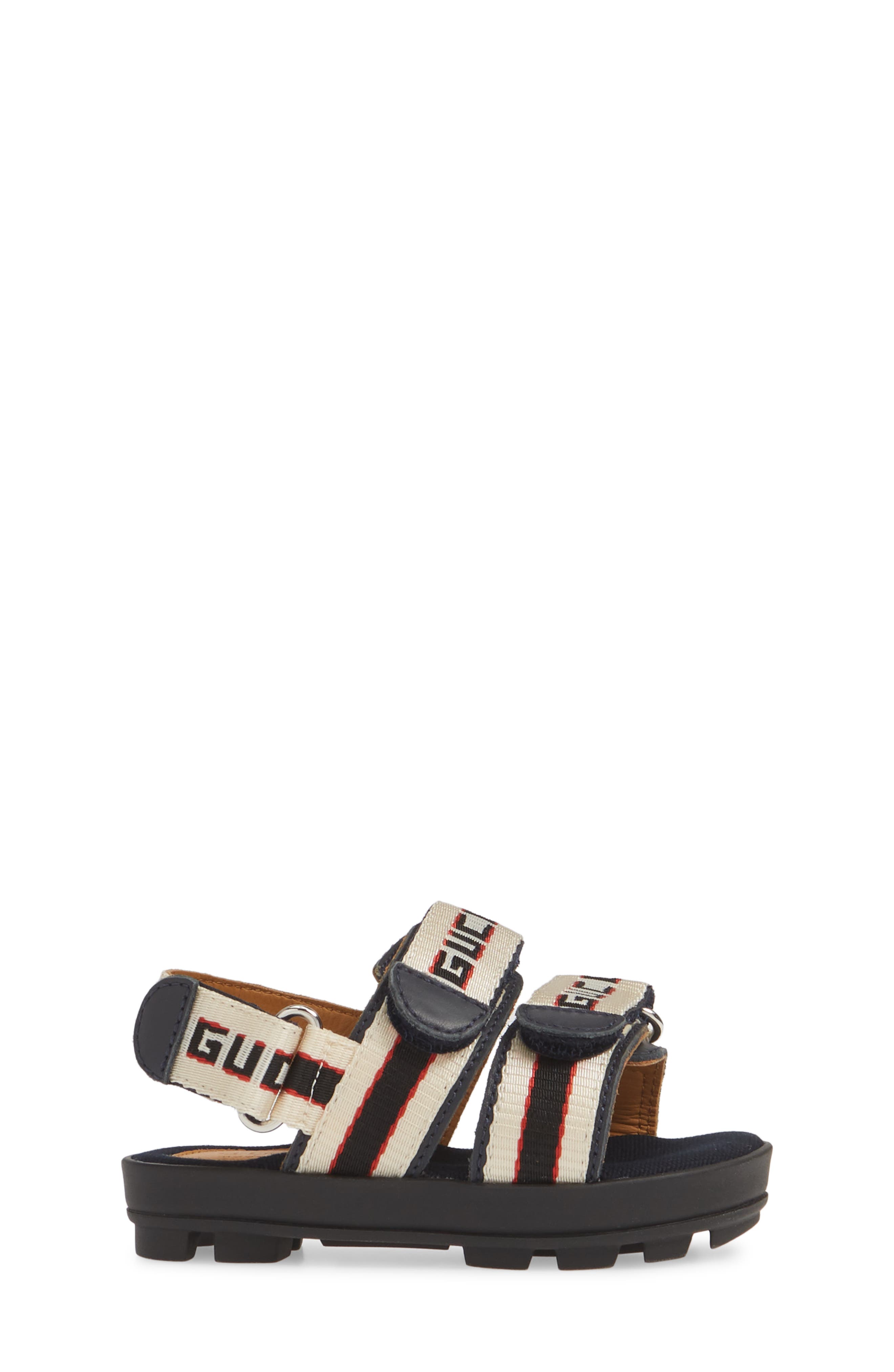 Gucci Sam Logo Strap Slingback Sandal, Alternate, color, 