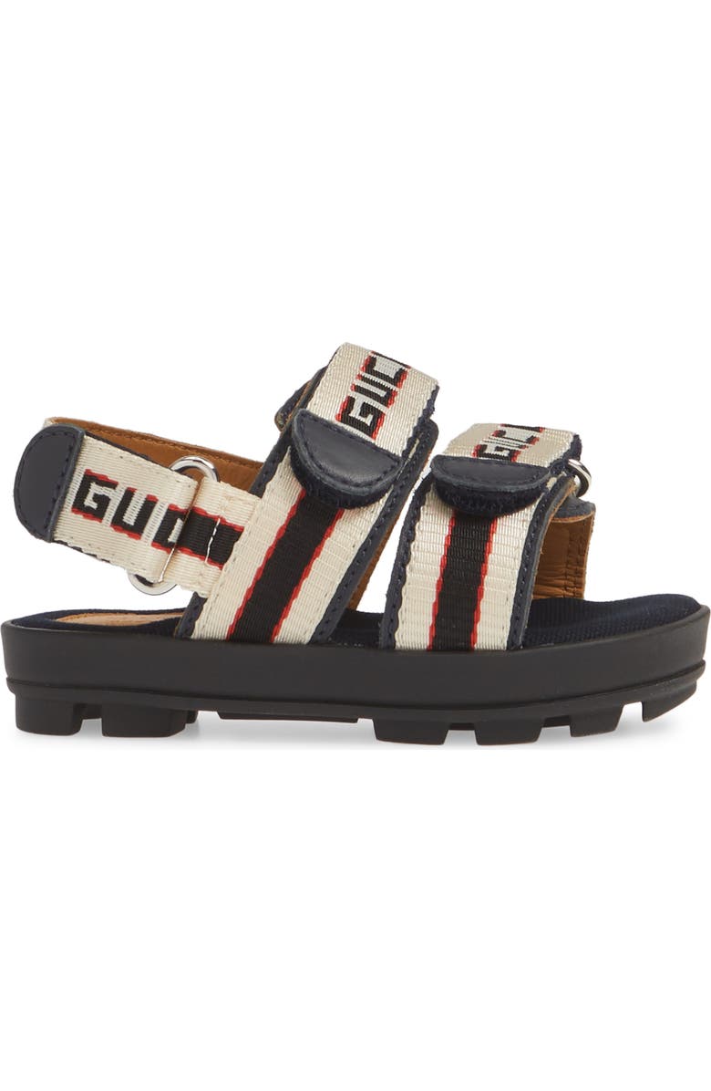 Gucci Sam Logo Strap Slingback Sandal, Alternate, color,