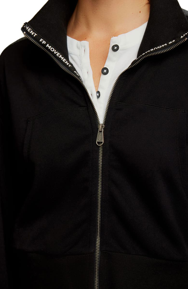 Free People FP Movement High Jump Oversize Zip-Up Jacket, Alternate, color,