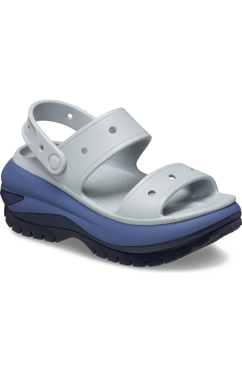 CROCS Classic Mega Crush Water Resistant Platform Sandal, Main, color, Mirage Multi