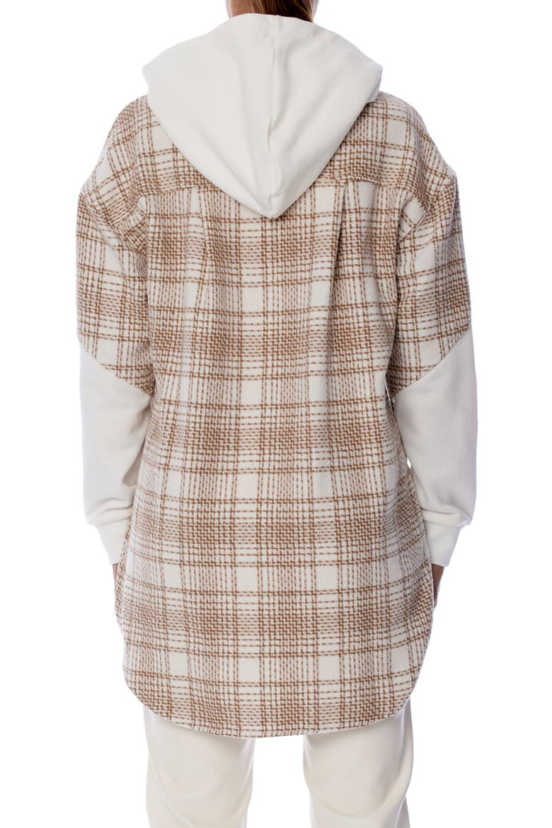 Mikenna Hooded Shirt Jacket, Alternate, color, IVORY AND