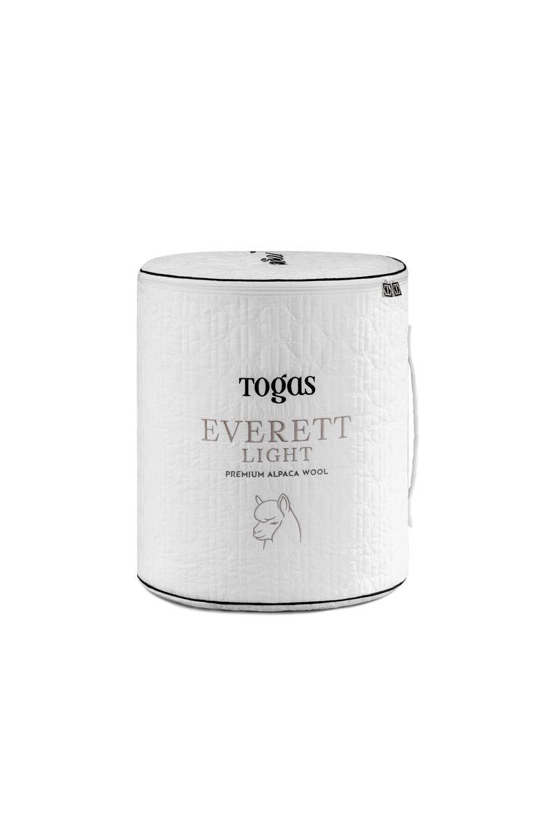 Togas Everett light alpaca wool comforter, Alternate, color, White