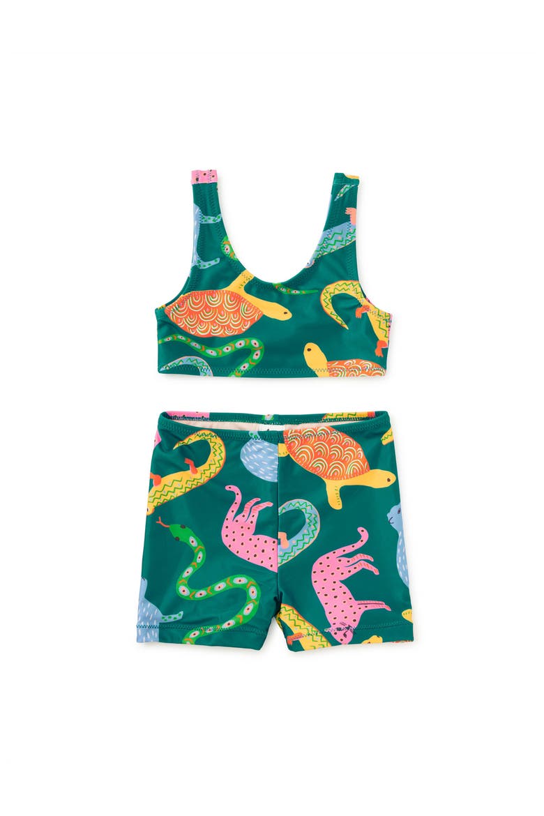Tankini & Board Shorts Swim Set, Main, color, Brazilian Folk Animals