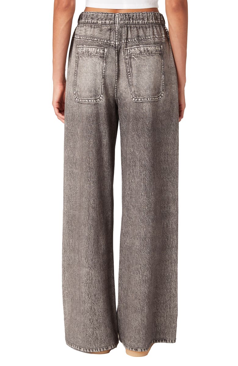 BLANKNYC The Franklin Ribcage Digital Cotton Pull-On Pants, Alternate, color, After Midnight