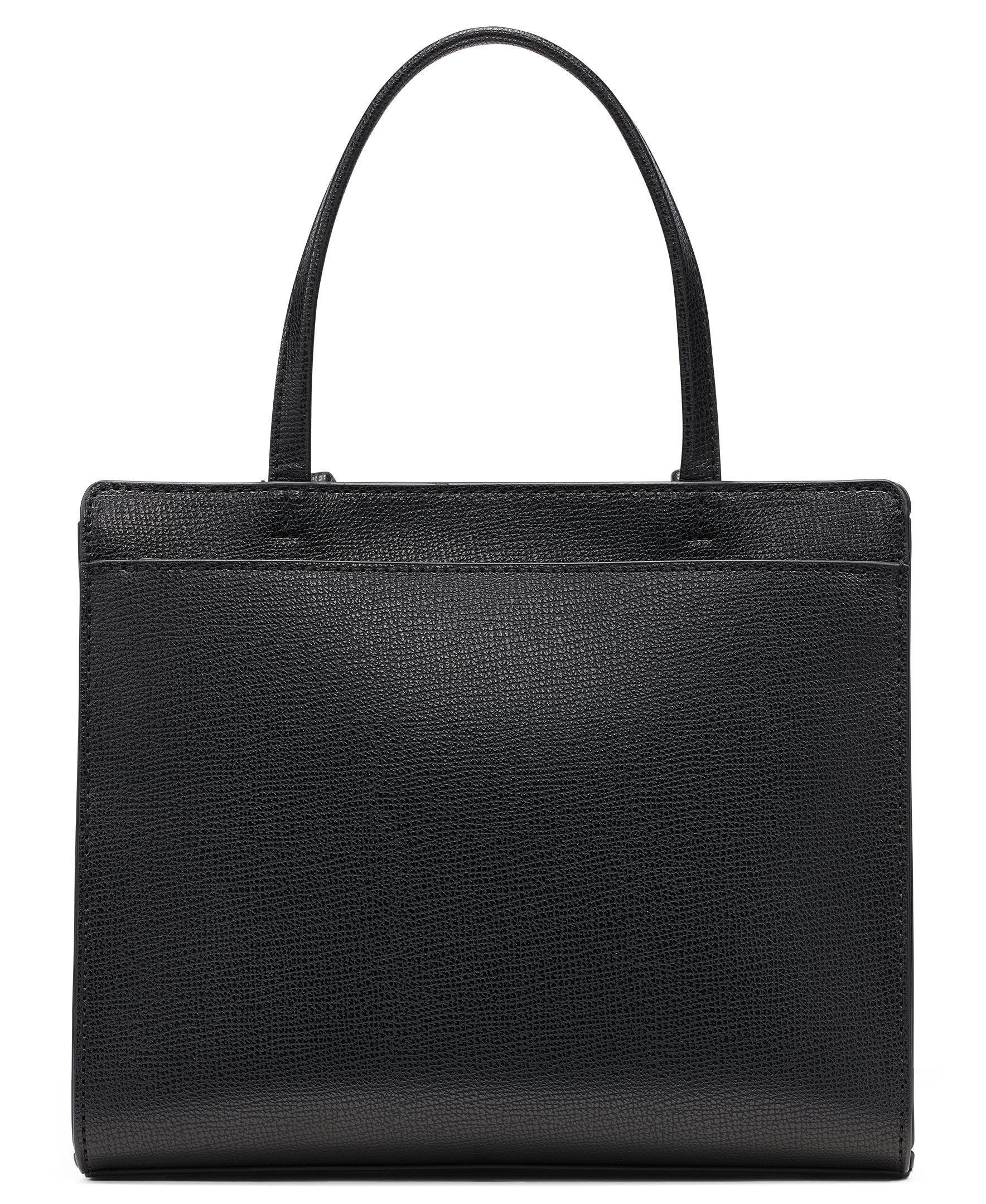 Maybelle Pins+Rhinestones Satchel, Alternate, color, Black/Gold