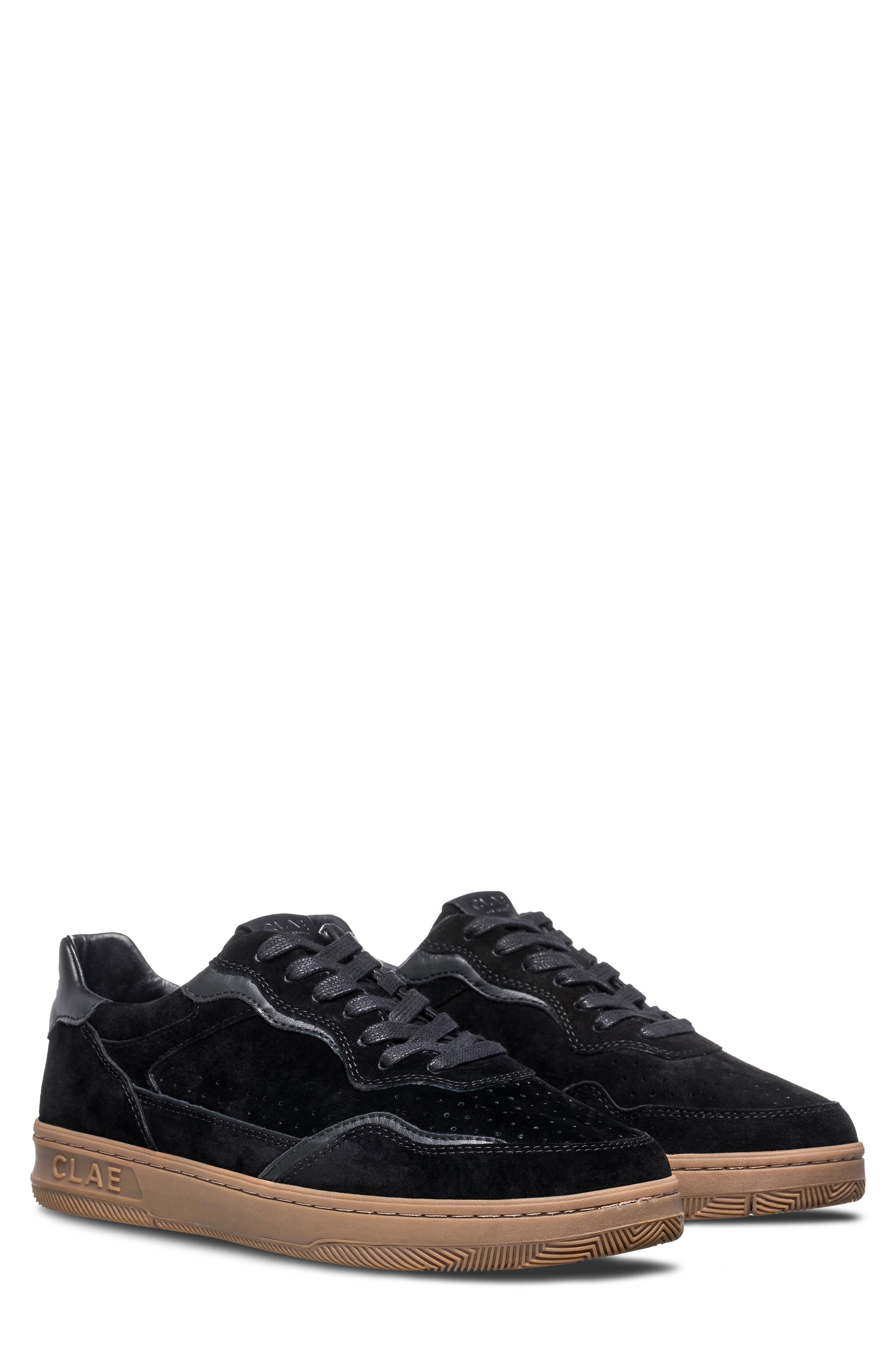 CLAE Haywood Leather Sneaker, Main, color, Black Dark Gum