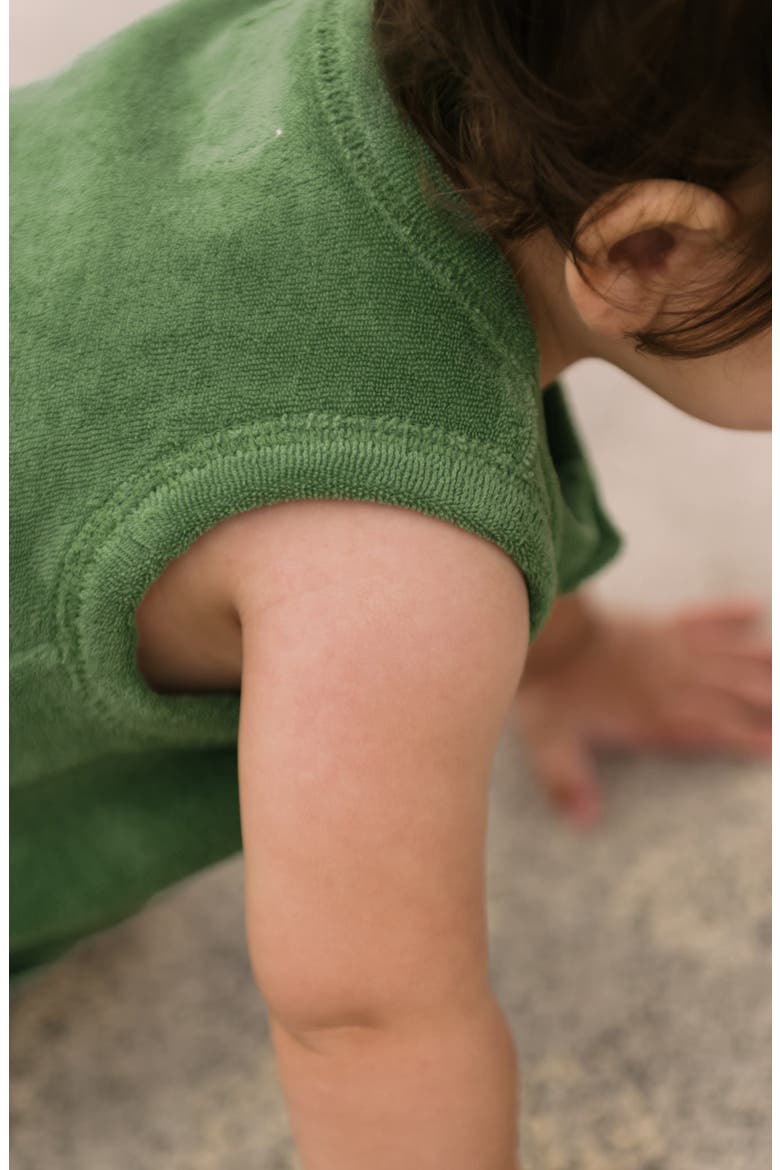 Classic Terry Bubble Romper, Alternate, color, GRASS
