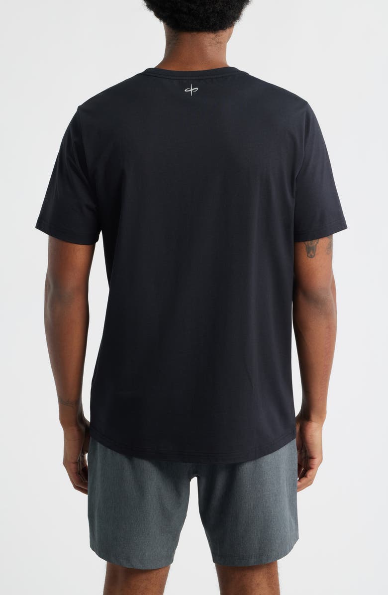 SANTO STUDIO Tempo Tonal Ultra Cotton Blend T-Shirt, Alternate, color, Black