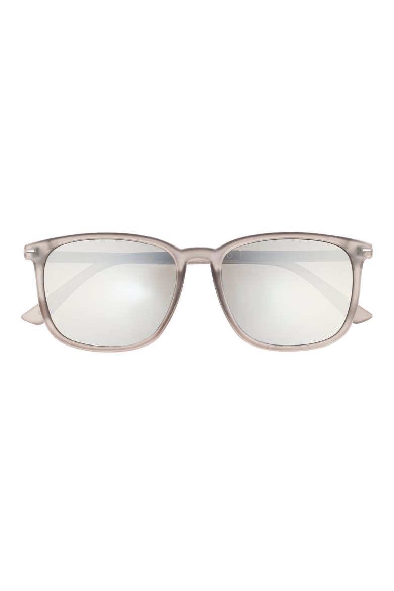 129mm Square Tip Sunglasses, Main, color, GREY