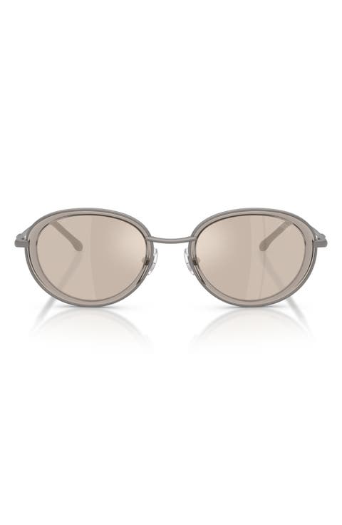 DL1018 51mm Mirrored Oval Sunglasses