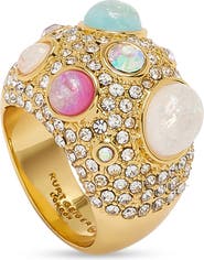 Kurt Geiger London Domed Pavé Cocktail Ring