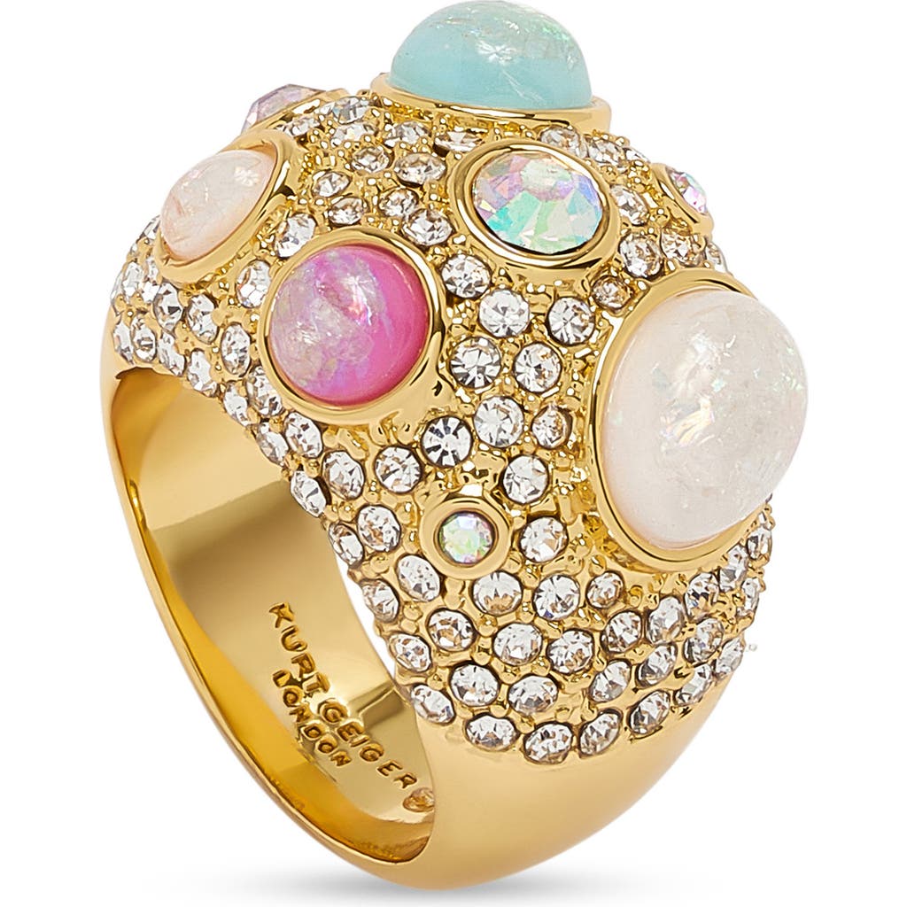 KURT GEIGER KURT GEIGER LONDON DOMED PAVÉ COCKTAIL RING