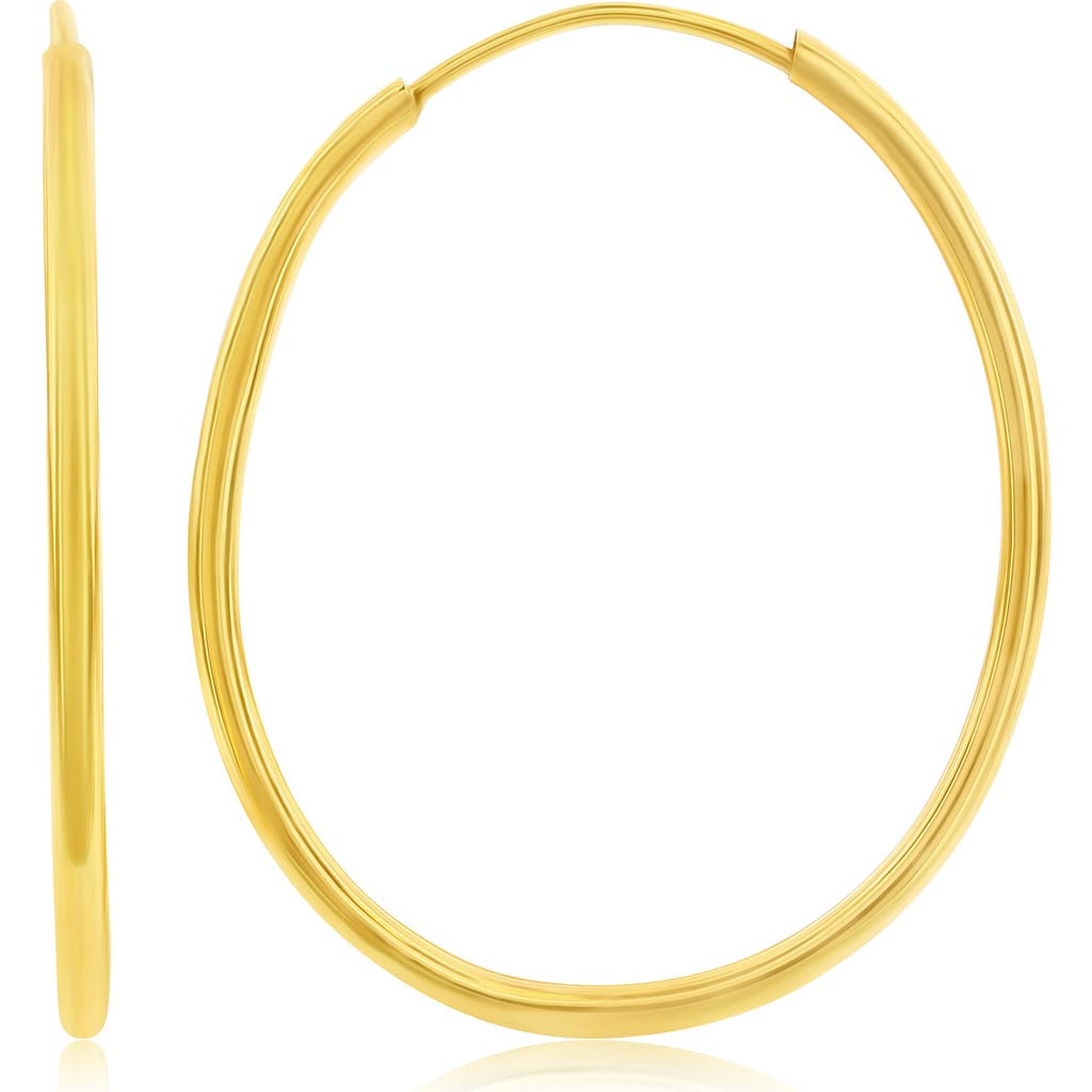Simona 14k Yellow Gold Oval Hoop Earrings