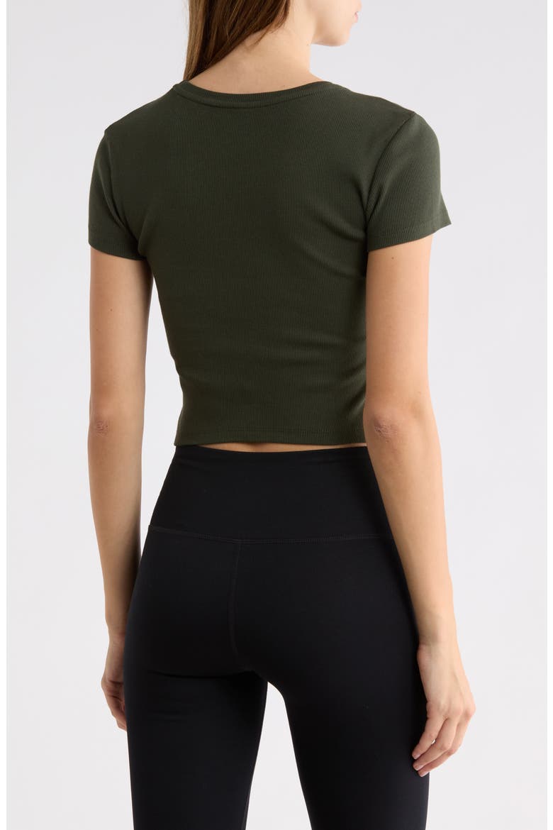 Ribbed Baby Tee, Alternate, color, OLIVE INK