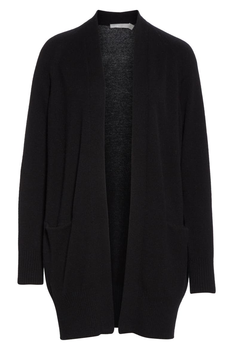 Cashmere Cardigan, Alternate, color, BLACK