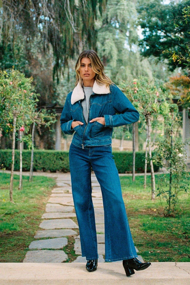 Celeste High Waist Wide Leg Jeans, Alternate, color, Moderat