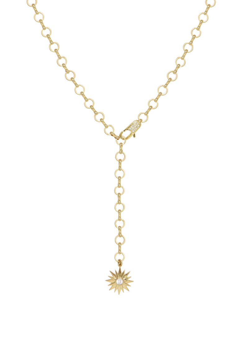Starburst Lariat Necklace, Main, color, GOLD