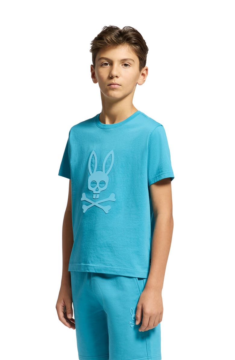 Psycho Bunny Kids' Dillon Pima Cotton Graphic T-Shirt, Alternate, color, Navagio Bay