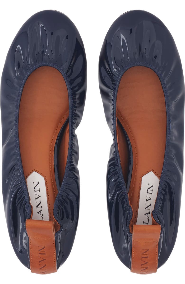 Lanvin The Ballerina Flat In Patent Leather, Alternate, color,