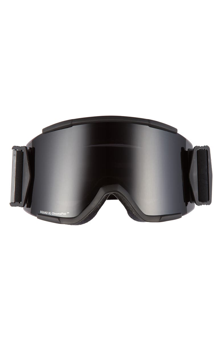 Smith Squad XL 185mm Snow Goggles, Main, color, Blackout/ Sun Black