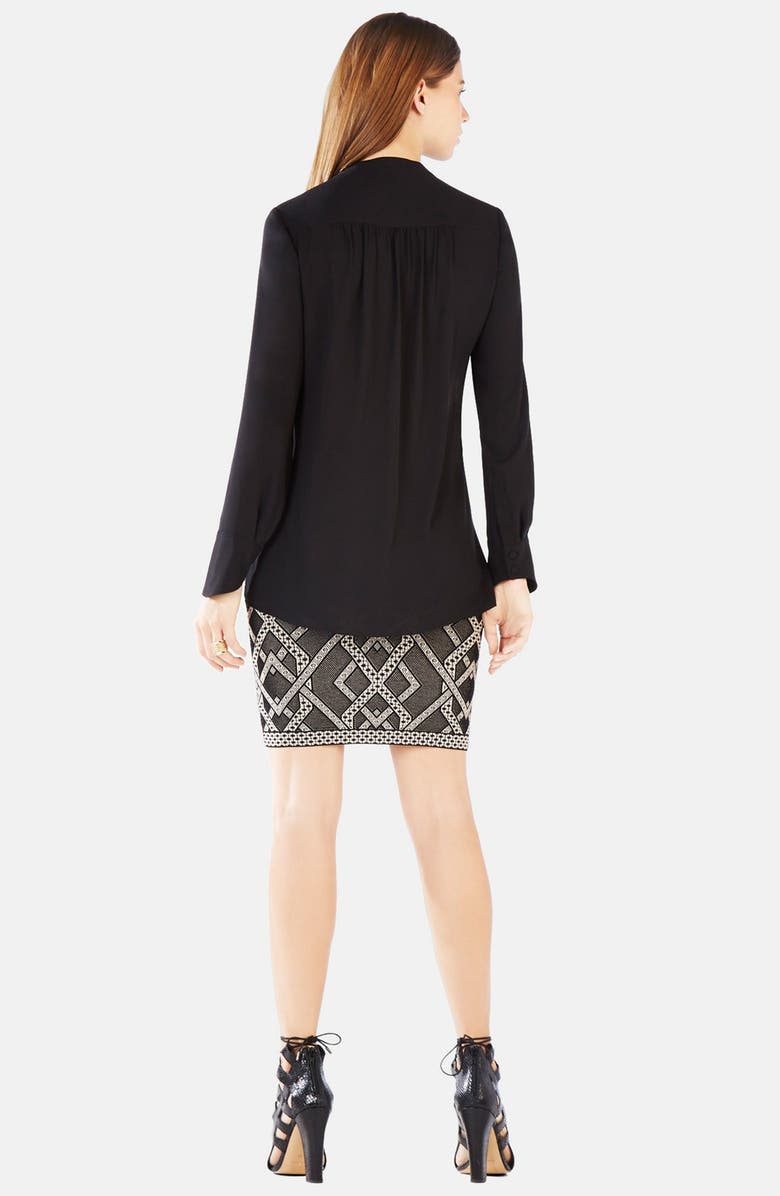 BCBGMAXAZRIA 'Jaklyn' Drape Front Georgette Blouse, Alternate, color, 