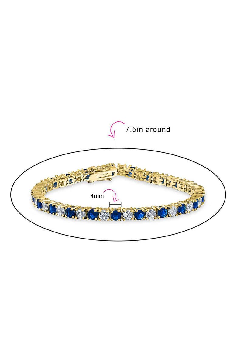 BLING JEWELRY CZ Tennis Bracelet, Alternate, color, Blue