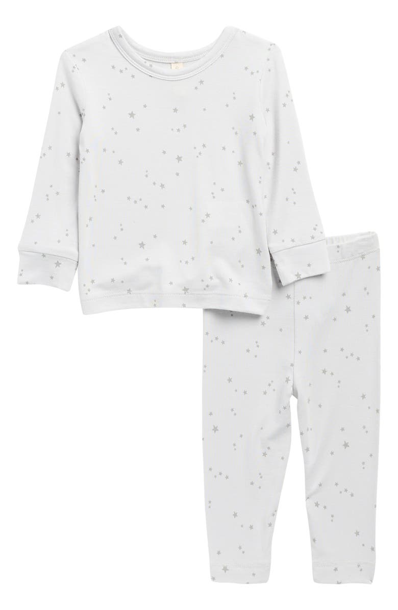 QUINCY MAE Stars Fitted Pajamas, Main, color, Fog