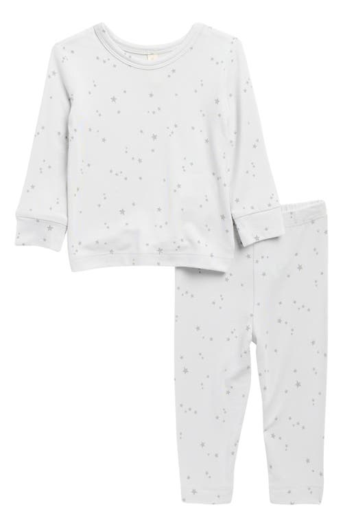 Quincy Mae Babies' Stars Fitted Pajamas In Gray