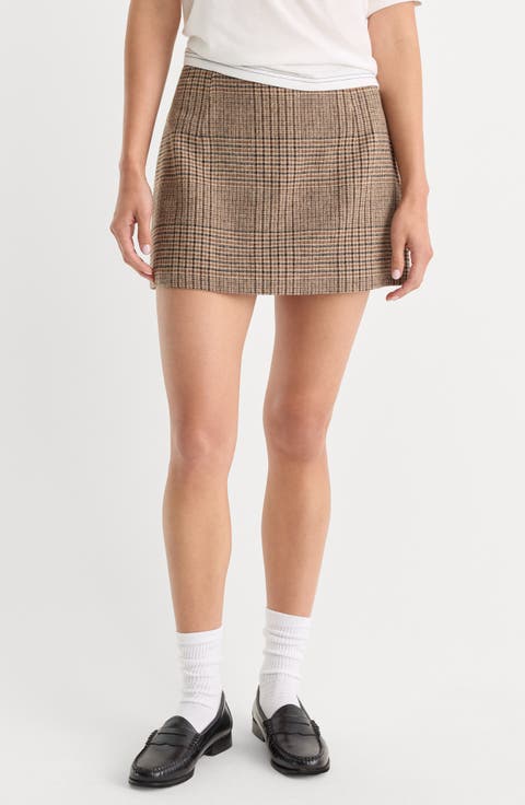 Wool Blend Miniskirt