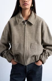 Topshop Crop Bomber Jacket