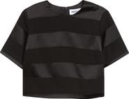 PARTOW Tori Textured Stripe Crop Top