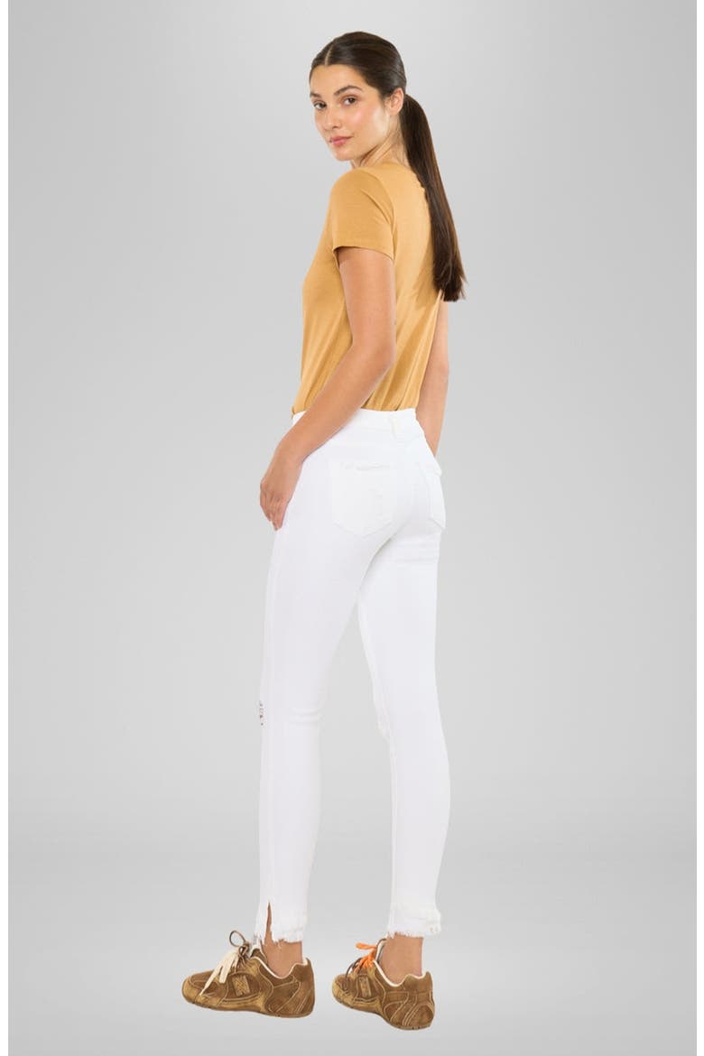 Lana Mid Rise Ankle Skinny Stretch Jeans, Alternate, color, White