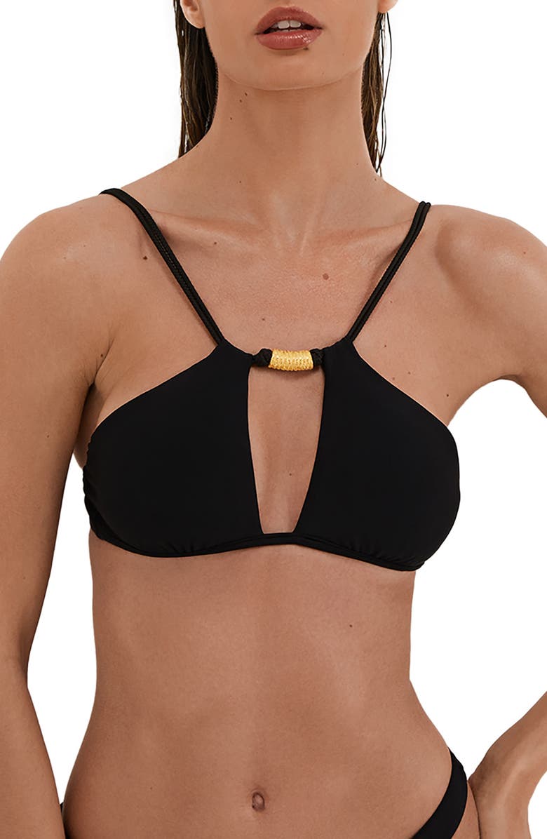 ViX Paula Hermanny Stacy Lauren Bikini Top, Main, color, Black