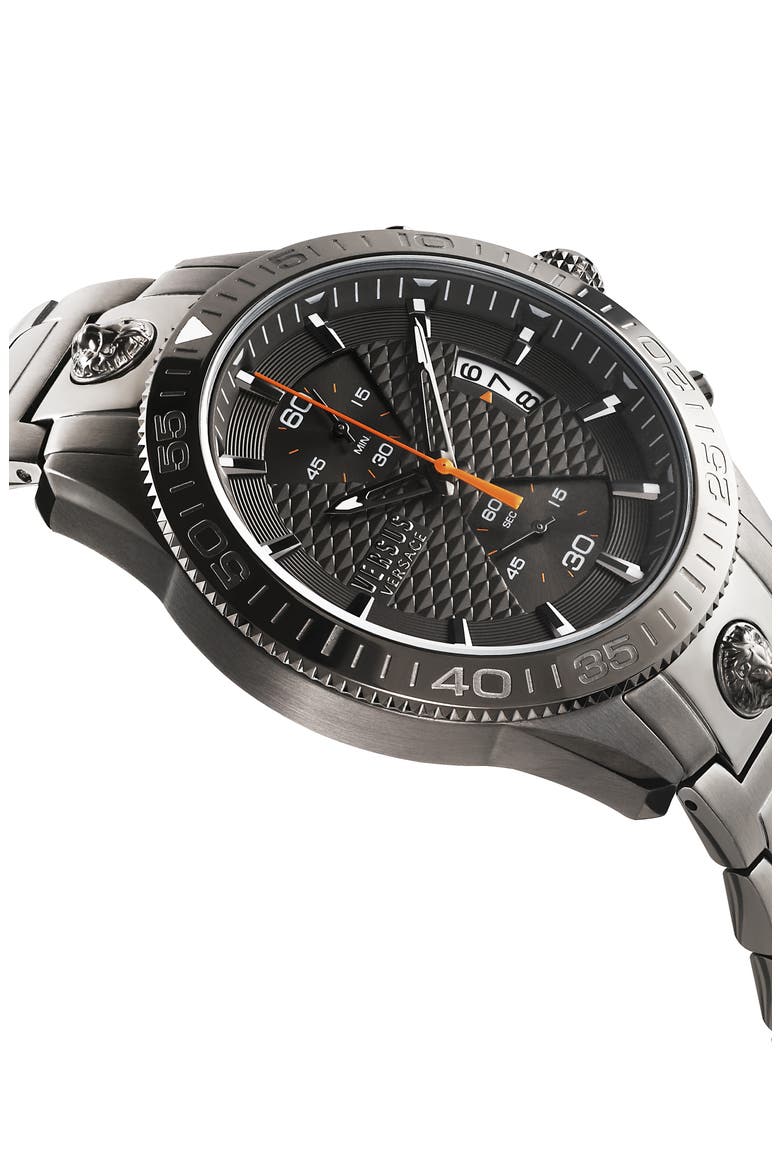 Griffith Chronograph Bracelet Watch, 46mm, Alternate, color, BLACK