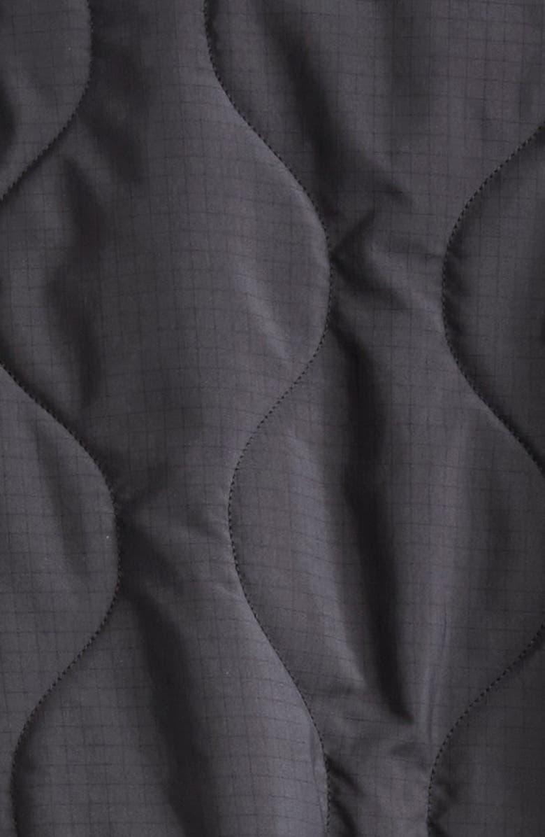 3.1 Phillip Lim High Pile Fleece Trim Quilted Crop Jacket, Alternate, color, Black-Natural